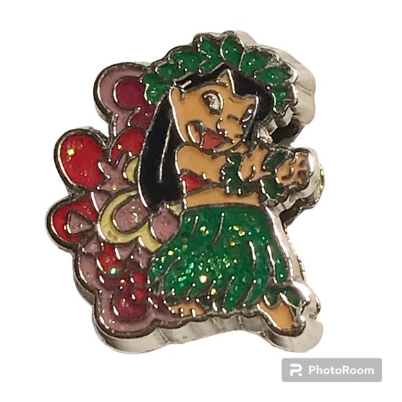 Vintage Disney Lilo & Stitch Slider Charm Bracelet Aulani Resort Enamel Bracelet - Picture 1 of 12
